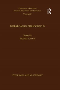 Cover Volume 19, Tome VI: Kierkegaard Bibliography
