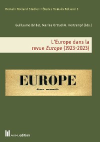 Cover L'Europe dans la revue Europe (1923-2023)