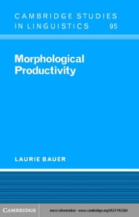 Cover Morphological Productivity
