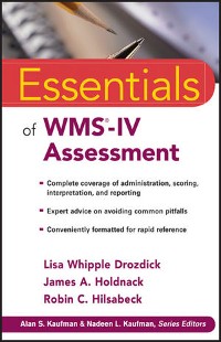 Cover Essentials of WMS-IV Assessment