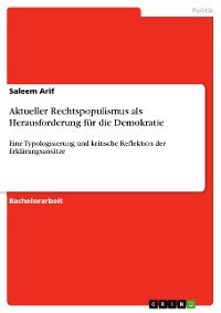 Cover Aktueller Rechtspopulismus als Herausforderung für die Demokratie