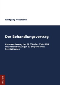 Cover Der Behandlungsvertrag