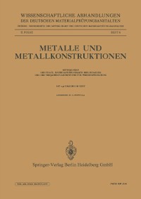Cover Metalle und Metallkonstruktionen