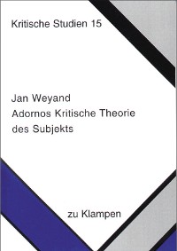 Cover Adornos Kritische Theorie des Subjekts