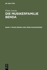 Cover Franz Benda und seine Nachkommen