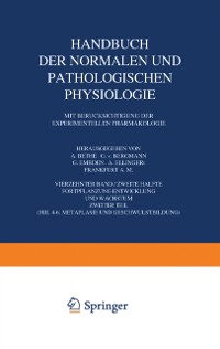 Cover Handbuch der Normalen und Pathologischen Physiologie Fortpflanzung Entwicklung und Wachstum
