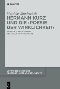 Cover Hermann Kurz und die 'Poesie der Wirklichkeit'