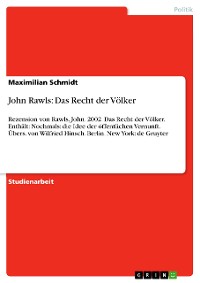 Cover John Rawls: Das Recht der Völker