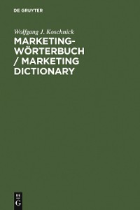 Cover Marketing-Wörterbuch / Marketing Dictionary