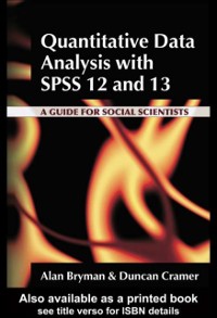 Cover Quantitative Data Analysis with SPSS 12 and 13