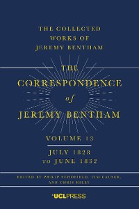 Cover The Correspondence of Jeremy Bentham, Volume 13