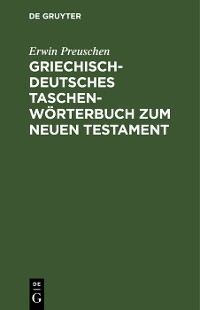 Cover Griechisch-deutsches Taschenwörterbuch zum Neuen Testament