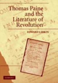 Cover Thomas Paine and the Literature of Revolution