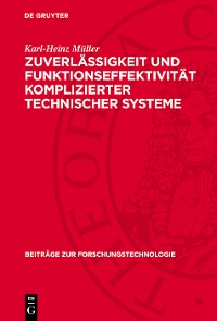 Cover Zuverlässigkeit und Funktionseffektivität komplizierter technischer Systeme