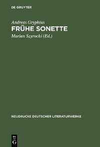 Cover Frühe Sonette