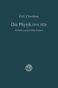 Cover Die Physik 1914–1926