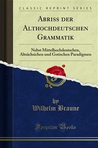 Cover Abriss der Althochdeutschen Grammatik