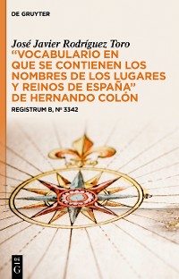 Cover “Vocabulario en que se contienen los nombres de los lugares y reinos de España” de Hernando Colón