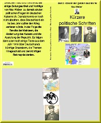 Cover Max Weber: Kürzere politische Schriften  –  Band 189e in der gelben Buchreihe – bei Jürgen Ruszkowski