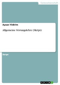 Cover Allgemeine Störungslehre (Skript)