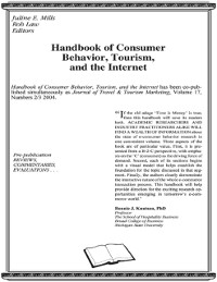 Cover Handbook of Consumer Behavior, Tourism, and the Internet