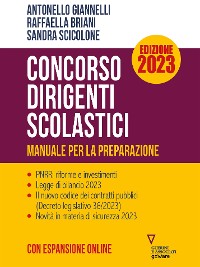 Cover Concorso Dirigenti Scolastici. Manuale per la preparazione. Edizione 2023