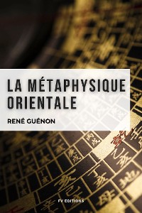 Cover La métaphysique orientale