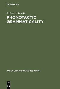 Cover Phonotactic grammaticality