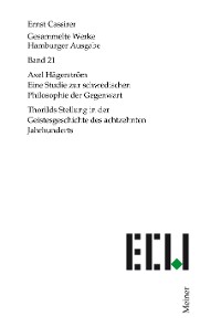 Cover Axel Hägerström. Eine Studie zur schwedischen Philosophie der Gegenwart