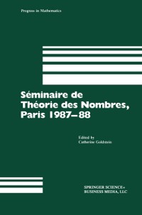 Cover Seminaire de Theorie des Nombres, Paris 1987-88