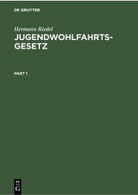 Cover Jugendwohlfahrtsgesetz