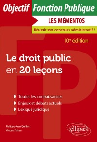 Cover Le droit public en 20 leçons