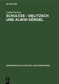 Cover Schultze - Delitzsch und Alwin Sörgel