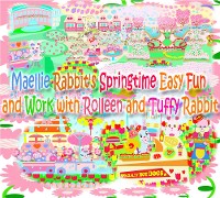 Cover Maellie Rabbit's Springtime Easy Fun and Work with Rolleen and Tuffy Rabbit