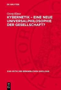 Cover Kybernetik – eine neue Universalphilosophie der Gesellschaft?