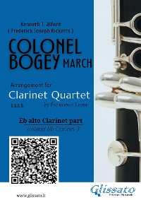 Cover Eb Alto Clarinet part of "Colonel Bogey" for Clarinet Quartet