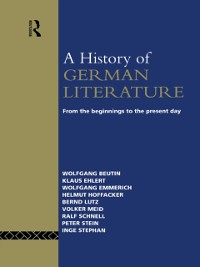 Cover A History of German Literature