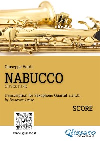 Cover Saxophone Quartet "Nabucco" overture (score)