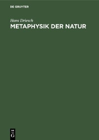 Cover Metaphysik der Natur