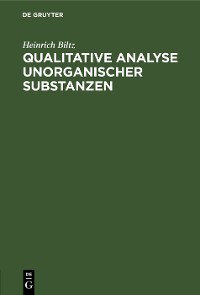 Cover Qualitative Analyse unorganischer Substanzen