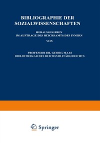 Cover Bibliographie der Sozialwissenschaften
