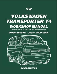 Cover VW Transporter T4 Workshop Manual Diesel 2000-2004