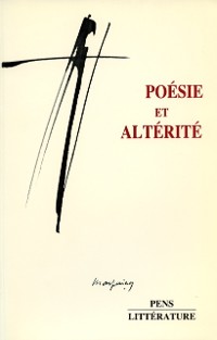 Cover Poésie et altérité