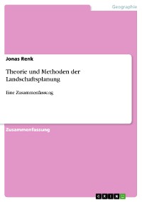 Cover Theorie und Methoden der Landschaftsplanung