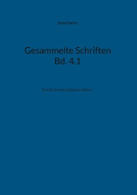 Cover Gesammelte Schriften Bd. 4.1