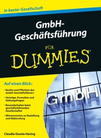Cover GmbH-Geschäftsführung für Dummies