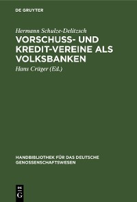 Cover Vorschuß- und Kredit-Vereine als Volksbanken
