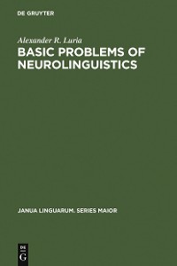 Cover Basic Problems of Neurolinguistics