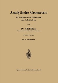Cover Analytische Geometrie für Studierende der Technik und zum Selbststudium