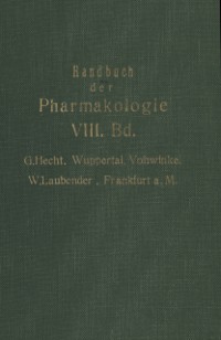 Cover Handbuch der Experimentellen Pharmakologie